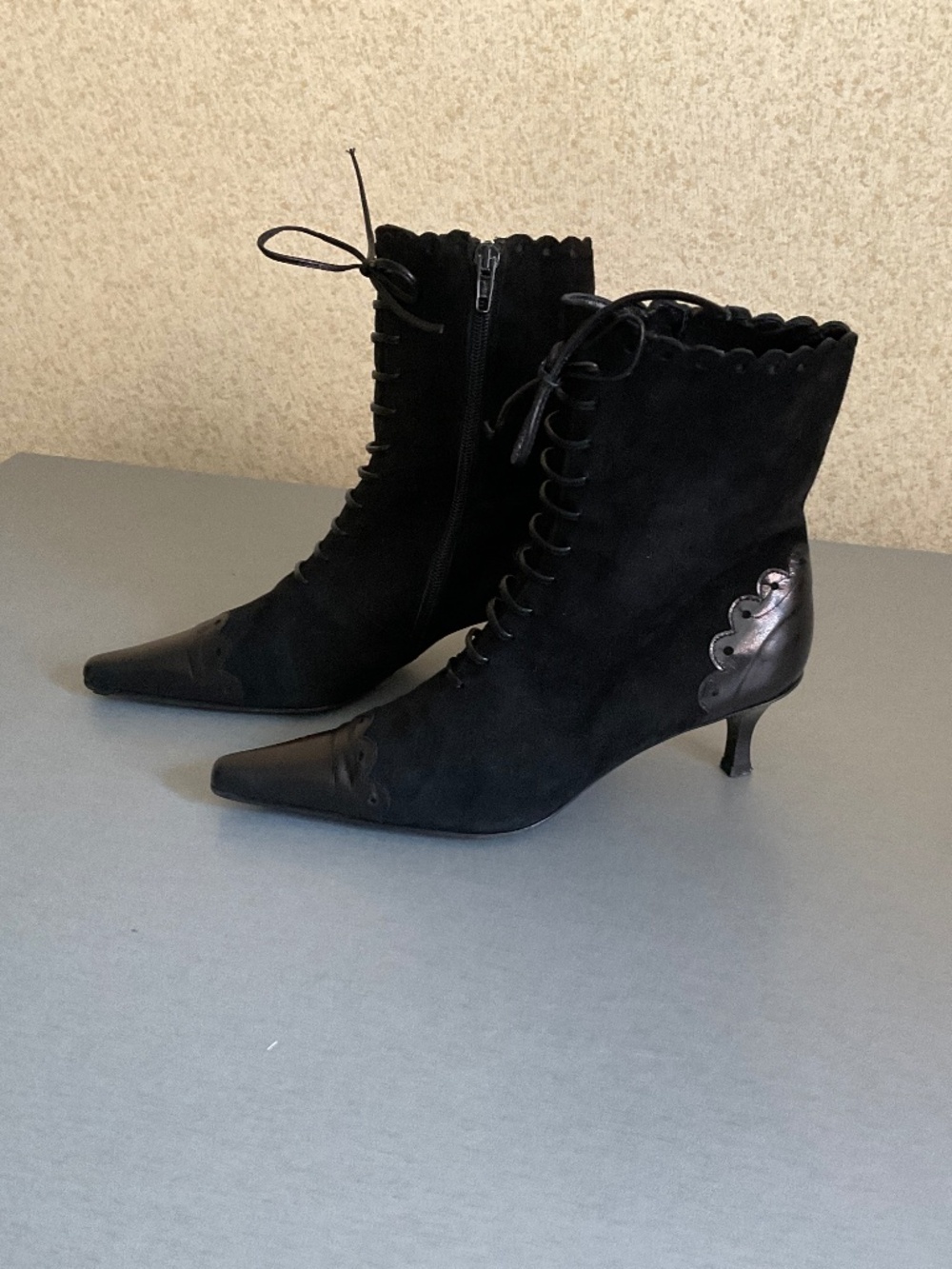 VERO CUOIO law heel ankle boots , made in Italy